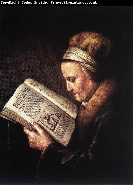 DOU, Gerrit Old Woman Reading a Bible dfg